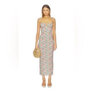 Montce Colorful Floral Midi Dress